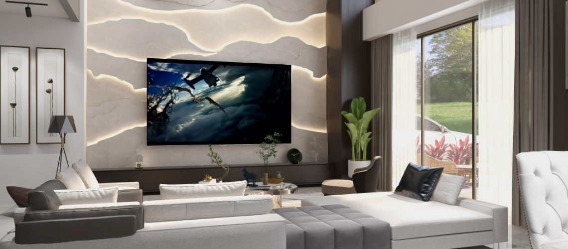 modern luxury living room rendering